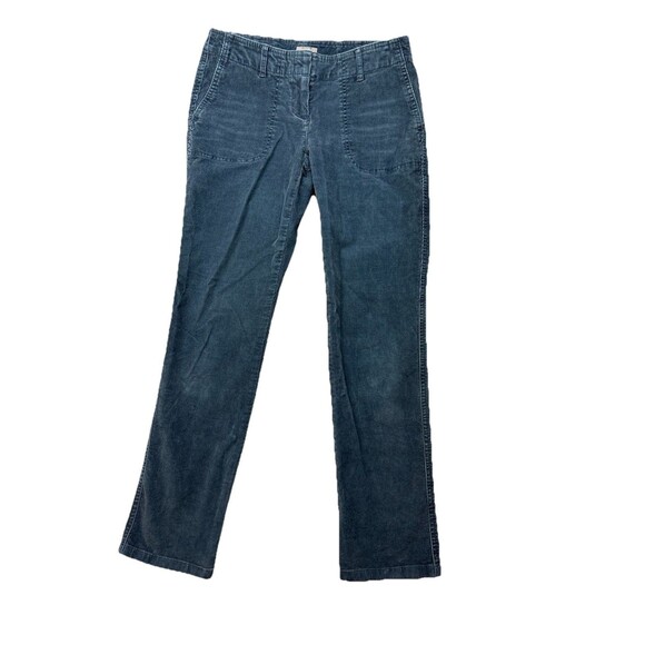J Jill Corduroy Pants Teal Blue Straight Stretch Women’s Size 4 Petite - Picture 1 of 4
